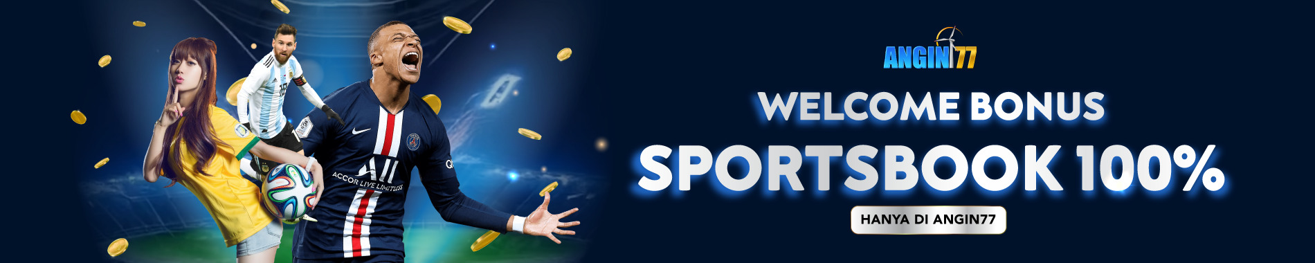 welcome sportsbook up to 100% angin77